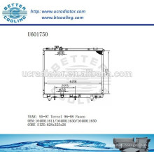 RADIATEUR 1640011611/1640011630/1640011650 pour TOYOTA 95-97 Tercel Fabricant Et Vente Directe!